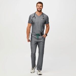 FIGS Graphite Scrub Set XL top and XL/T pant